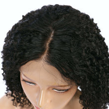 Load image into Gallery viewer, AFW-9058 Afro Curly Short Human Hair Lace Wigs