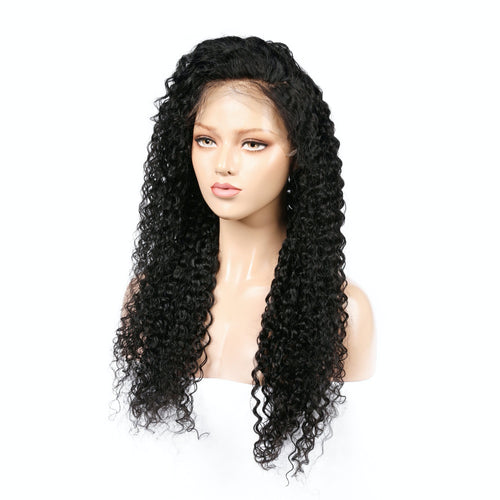 AFW-0051 Long Curly Human Hair HD Lace Wigs