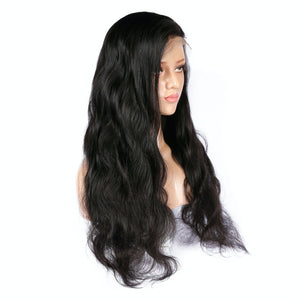 AFW-0017 Long Wavy Pre-plucked Natural Hair Wig