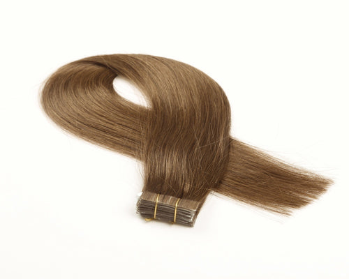Light Brown (#6) Tape In Hair Extensions