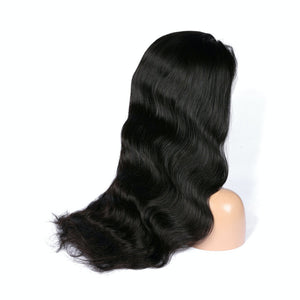 AFW-0017 Long Wavy Pre-plucked Natural Hair Wig