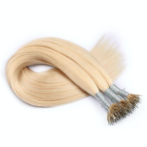 Gloden Blonde (#613) Nano Ring Hair Extensions