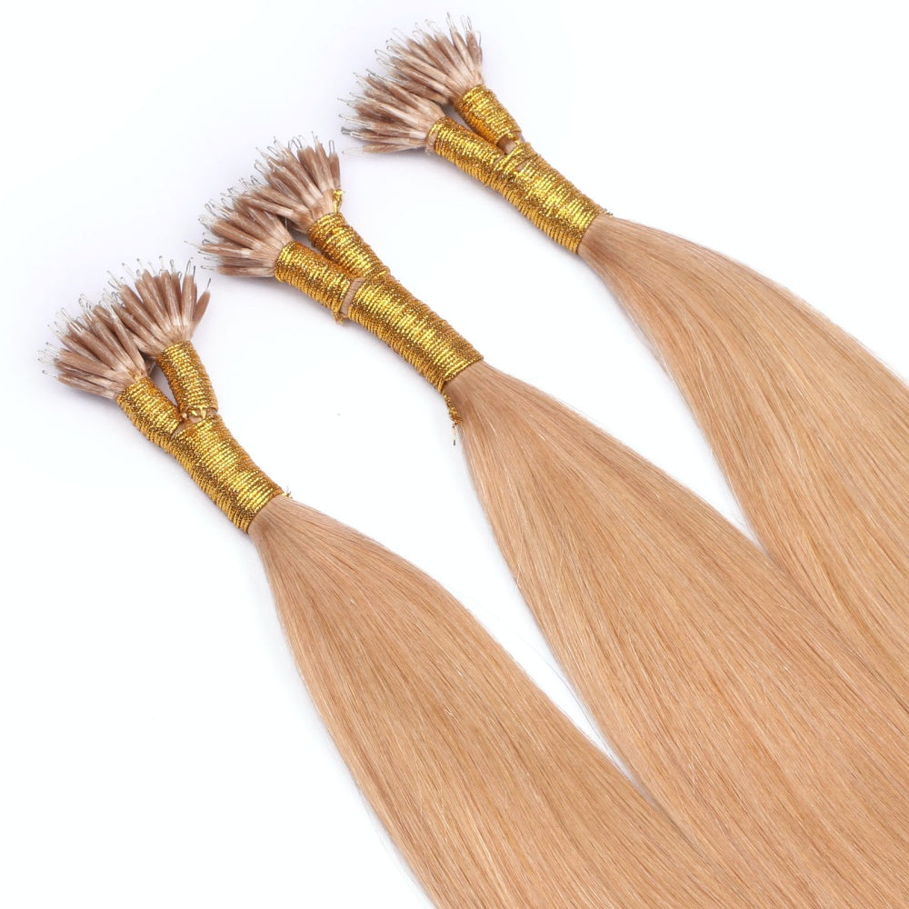 Red Blonde (#27) Nano Ring Hair Extensions – Airfeel Hair display picture 2