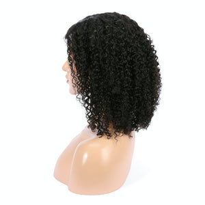 AFW-9058 Afro Curly Short Human Hair Lace Wigs