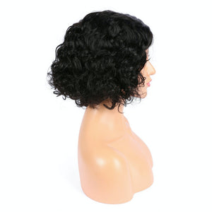 AFW-2492 Short Curly Pre-Plucked Hairline Lace Wigs