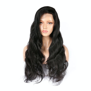 AFW-0017 Long Wavy Pre-plucked Natural Hair Wig