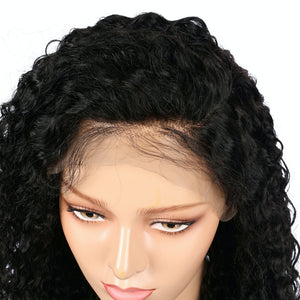 AFW-0051 Long Curly Human Hair HD Lace Wigs