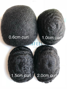 Afro Curl Hair Replacement System for African Men (AFRO)